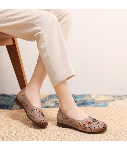 Orthopedic Balance Floral Cutout Slip-On Comfort Flats