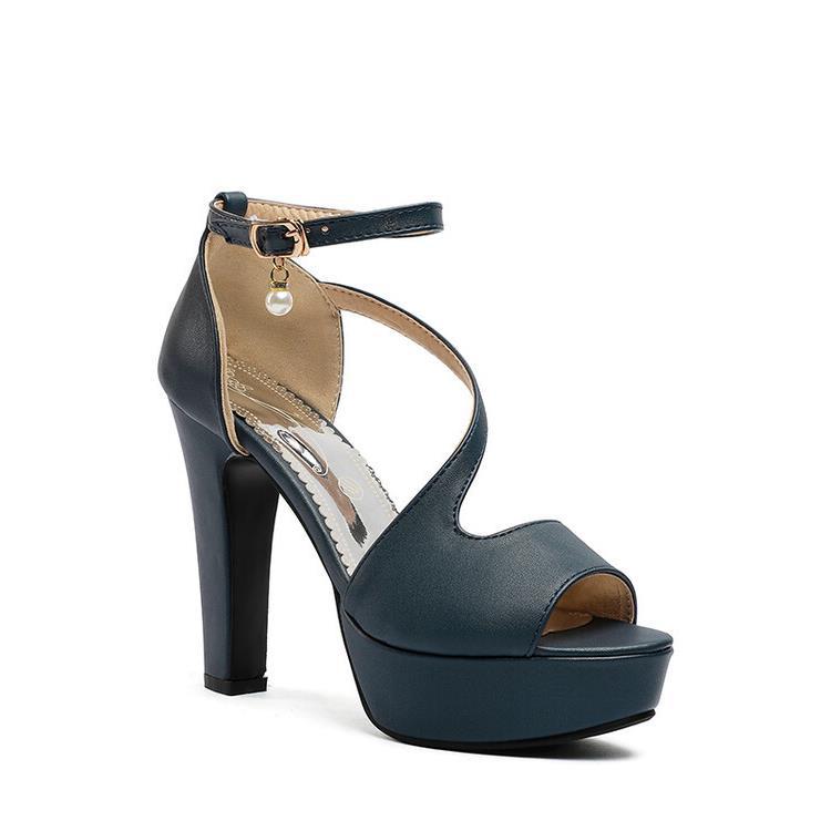 Roselle | Elegant Ankle-Strap Platform Heels with Peep-Toe Design