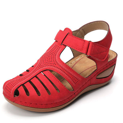 Orthopedic Balance Plus Size Retro Wedge Sandals - Comfort And Style