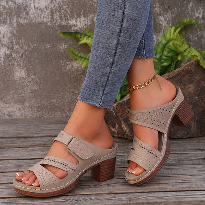 Orthopedic Balance Unique Square-Heeled Sandals For A Stylish Summer