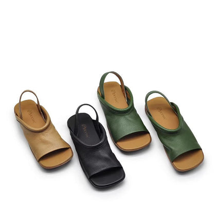 Orthopedic Balance Soft Leather Roman Sandals For A Unique Style