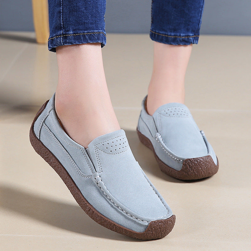 Orthopedic Balance Women’s Suede Slip-On Loafers – Lightweight Comfort Casual Shoes