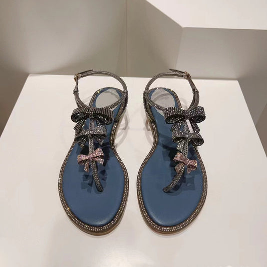 Thessaly | Women’s Orthopedic Rhinestone Butterfly Toe Ring Sandals