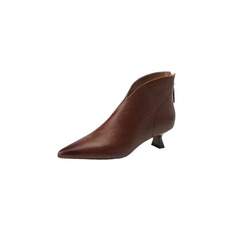 Orthopedic Balance Chic French-Style Kitten Heel Ankle Boots