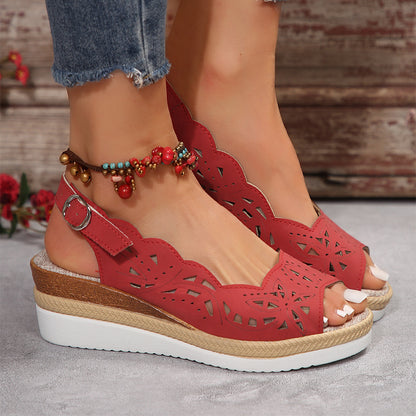 Orthopedic Balance Perforated Wedge Sandals