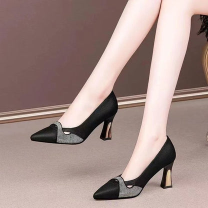 Orthopedic Balance Elegant Chunky Heel Pumps  - 