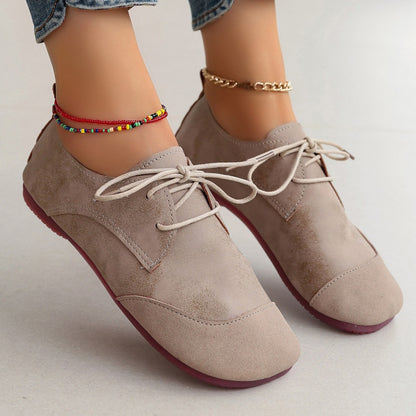 Orthopedic Balance Women’s Vintage Lace-Up Flats – Soft Comfort Casual Oxford Shoes