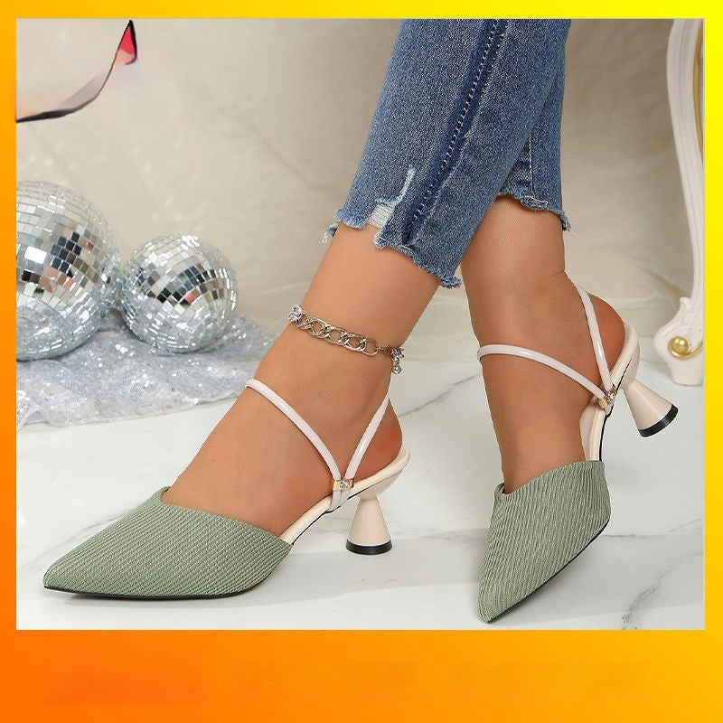 Orthopedic Balance | Pointed Toe Slingback Kitten Heels
