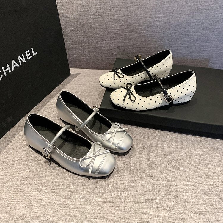Orthopedic Balance | Metallic Mary Jane Ballet Flats