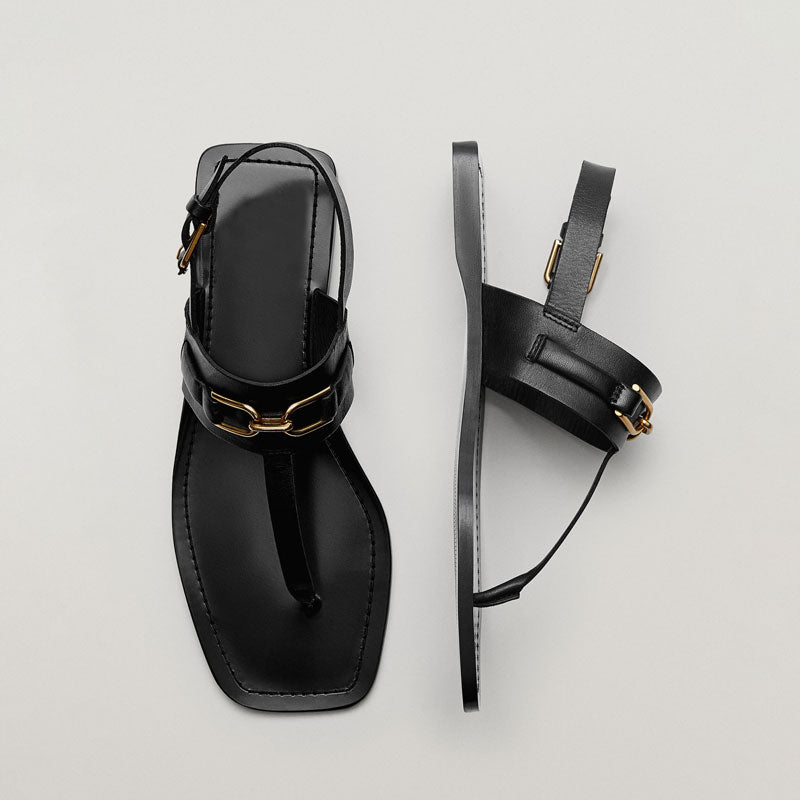 Bodil | Women’s Orthopedic Buckled T-Strap Flat Sandals