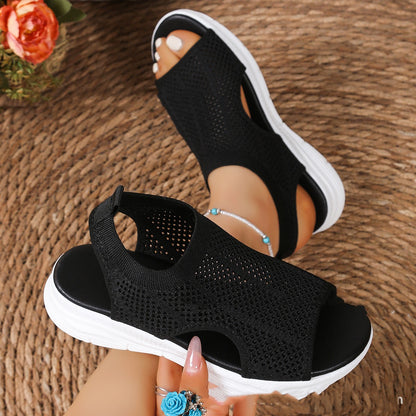 Quiana | Women’s Orthopedic Breathable Knit Peep Toe Sandals