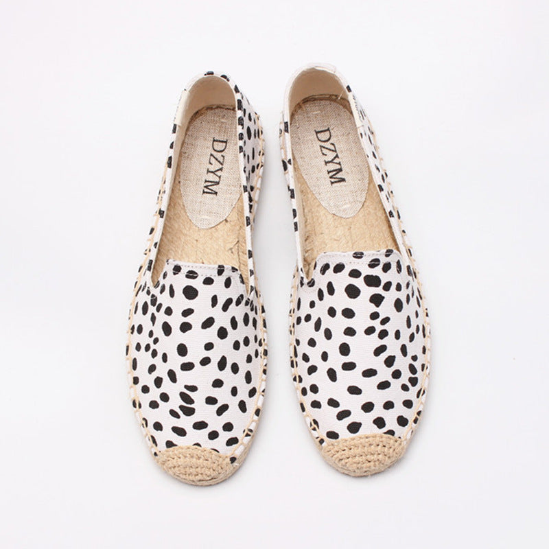 Orthopedic Balance Animal Print Espadrille Slip-On Flats