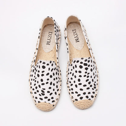Orthopedic Balance Animal Print Espadrille Slip-On Flats