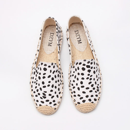Orthopedic Balance Animal Print Espadrille Slip-On Flats