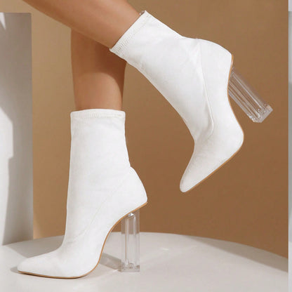 Mirabelle | CrystalLift Orthopedic Clear-Heel Ankle Boots
