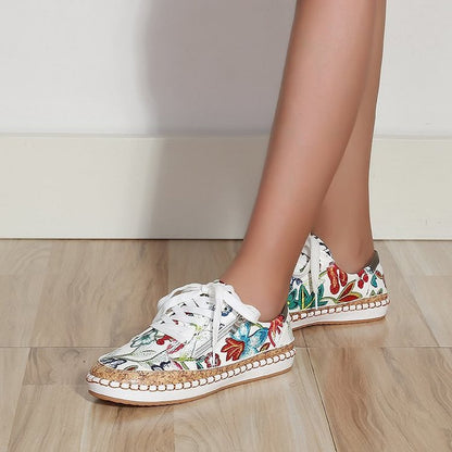 Camila | Floral Canvas Espadrille Sneakers – Lightweight Comfort