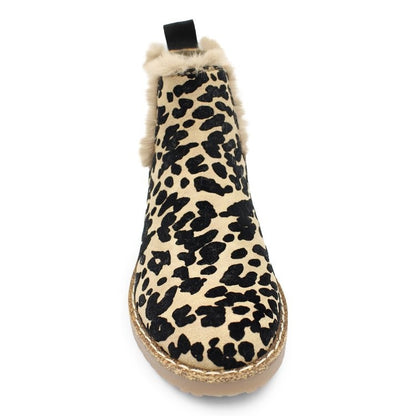 Orthopedic Balance Leopard Suede Boots - Warm & Supportive