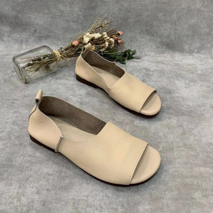 Orthopedic Balance Soft Leather Open-Toe Comfort Shoes