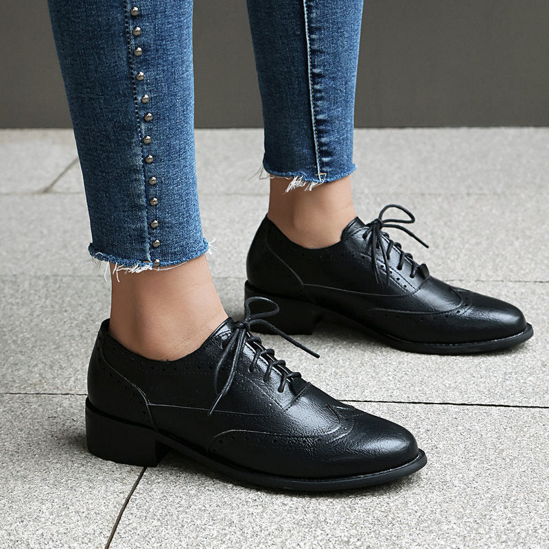 Orthopedic Balance Retro Oxfords - Lace-Up Comfort Shoes