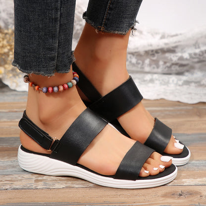 Orthopedic Balance | Cross Strap Toe Ring Flat Sandals