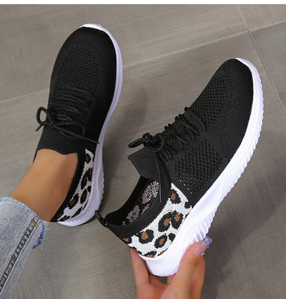 Orthopedic Balance White Leopard Print Sneakers - Unique And Stylish