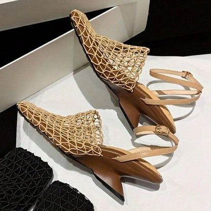 Orthopedic Balance | Woven Pointed Toe Slingback Flats