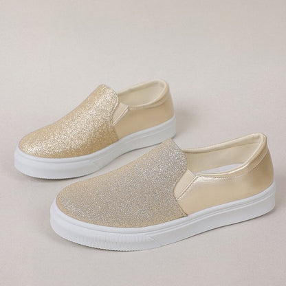 Orthopedic Balance Round-Toe Flat Shoes With Sequins - Unique Elegance