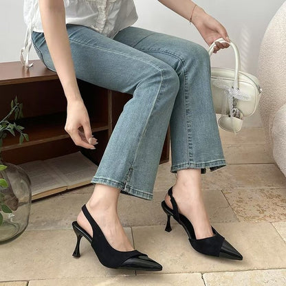 Orthopedic Balance Elegant Slingback Heels – Pointed Toe Slim Comfort Pumps