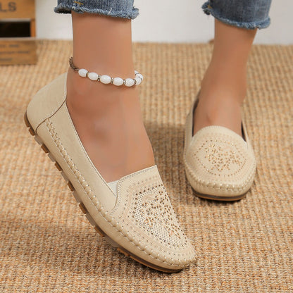 Orthopedic Balance Casual Gommino Handmade Shoes In Solid Color