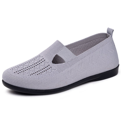 Orthopedic Knit Mary Jane Flats – Breathable Slip-On Comfort Walking Shoes