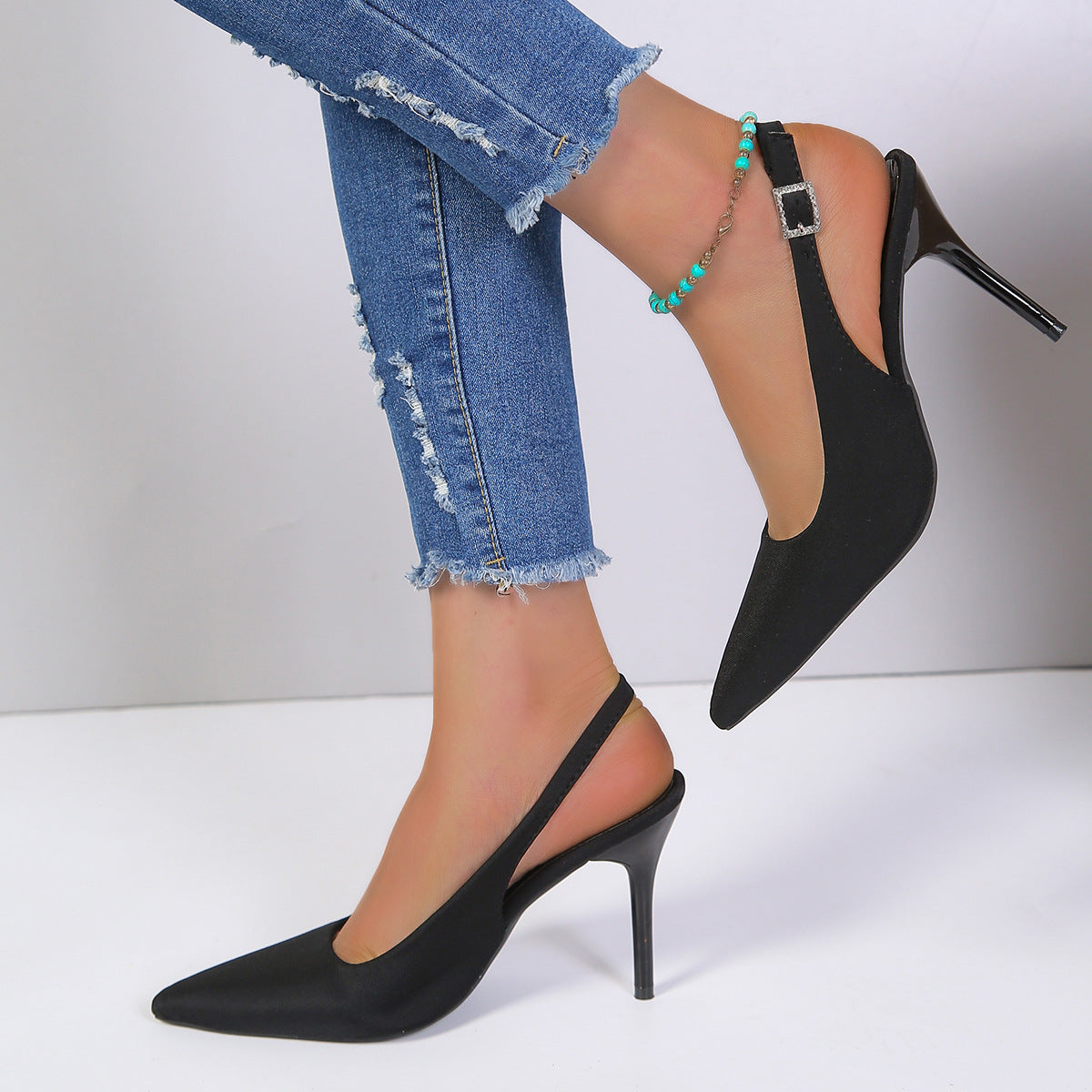 Andrea | Sleek Slingback Stiletto Heels with Pointed Toe