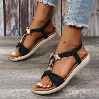 Orthopedic Balance Jewel Accent Comfort Sandals