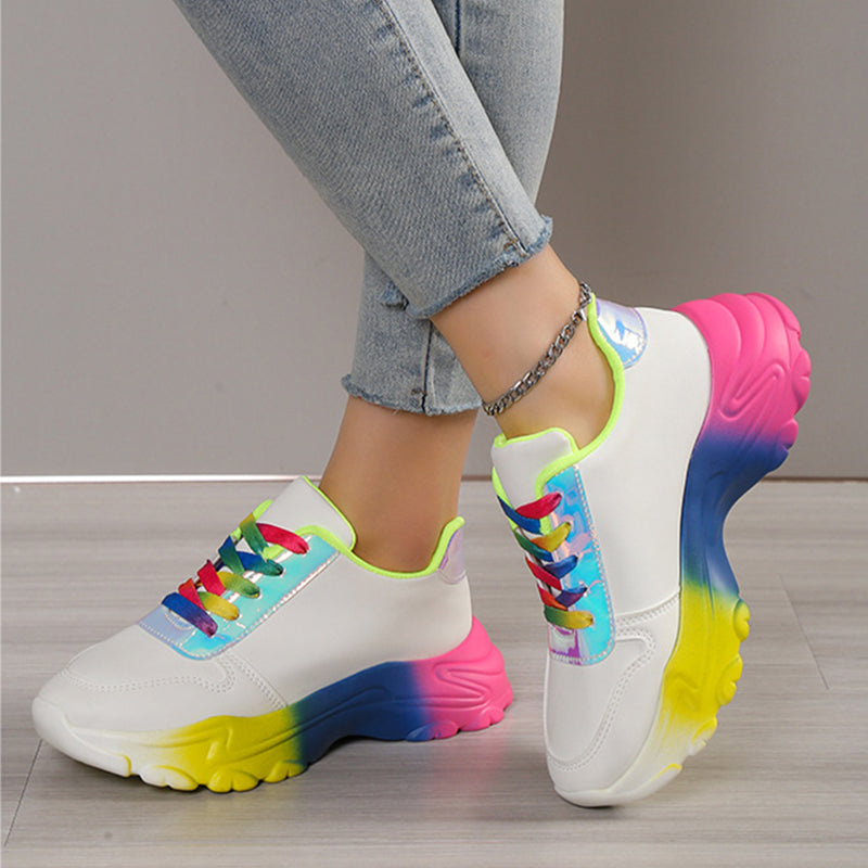 Orthopedic Balance Rainbow Sports Sneakers - Unique Style And Comfort