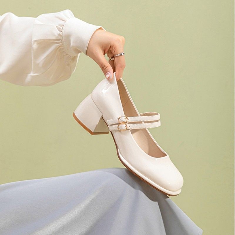 Orthopedic Balance Mary Jane Heeled Shoes, French Style For Spring