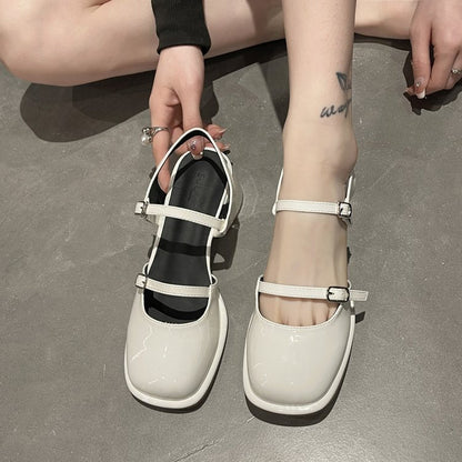 Orthopedic Balance Mary Jane Shoes - Korean Style, Thick And Unique Heel