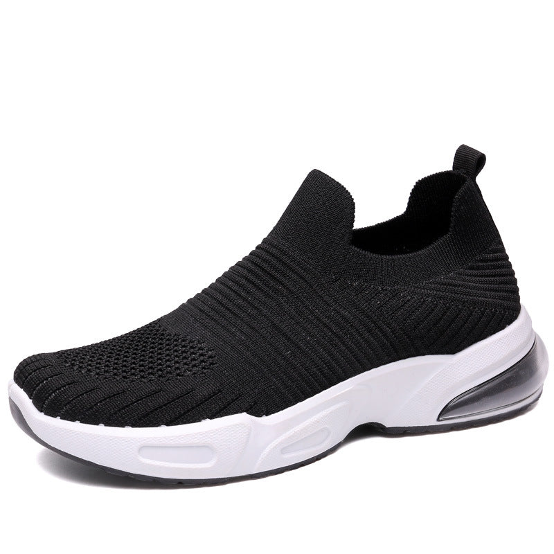 Orthopedic Air Cushion Slip-On Sneakers – Breathable Knit Lightweight Walking Shoes