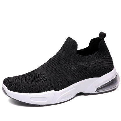 Orthopedic Air Cushion Slip-On Sneakers – Breathable Knit Lightweight Walking Shoes