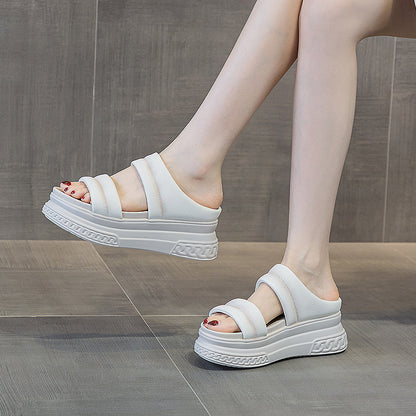 Orthopedic Balance Double Strap Platform Comfort Slide Sandals