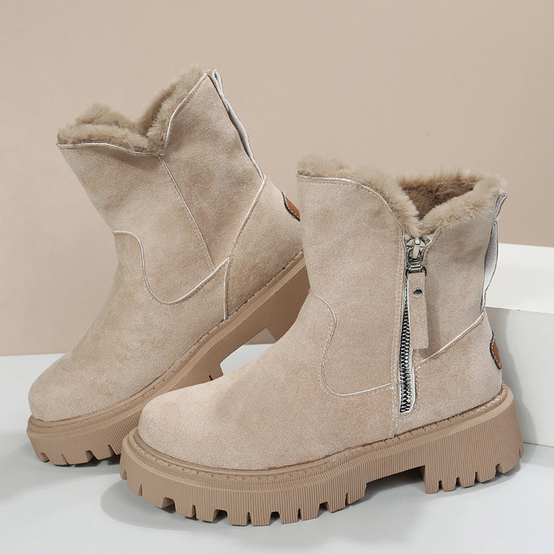 Martha | Faux-Fur Zip Orthopedic Winter Ankle Boots