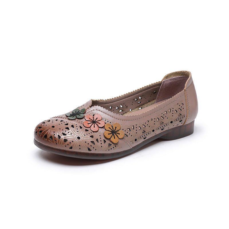 Orthopedic Balance Floral Cutout Slip-On Comfort Flats