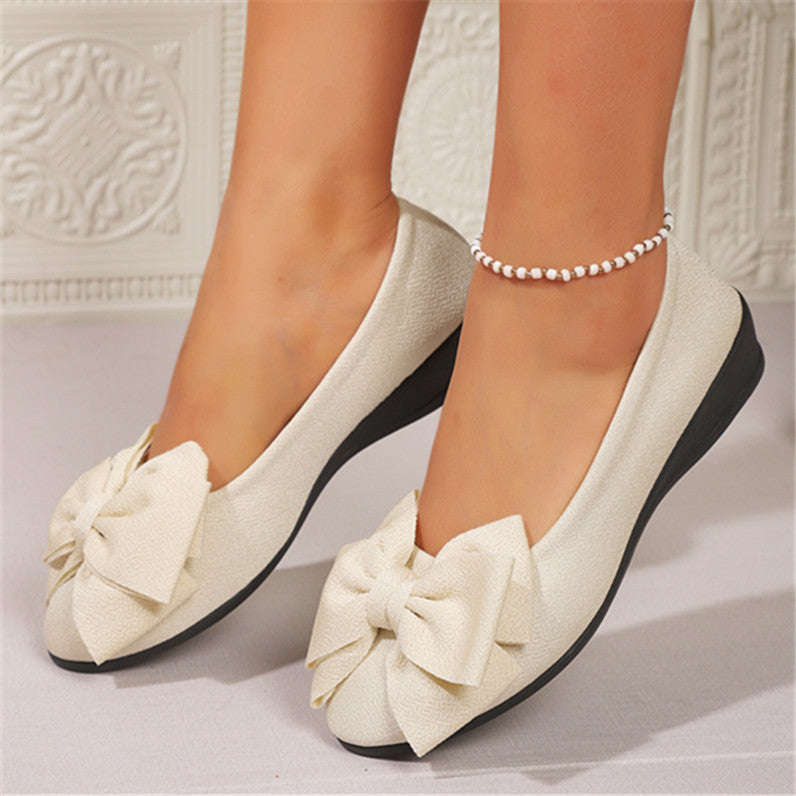 Orthopedic Balance New Flat Shoes With Bow - Casual Elegance