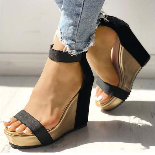 Mia | Women’s Orthopedic Platform Wedge Heels with Dual-Strap Design