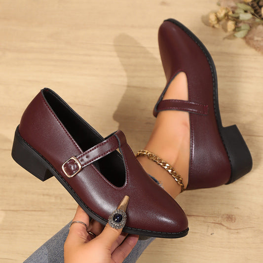 Orthopedic Balance Women's Pointed Toe Buckle Shoes