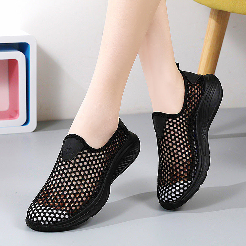 Orthopedic Balance | Breathable Rhinestone Mesh Slip-On Sneakers