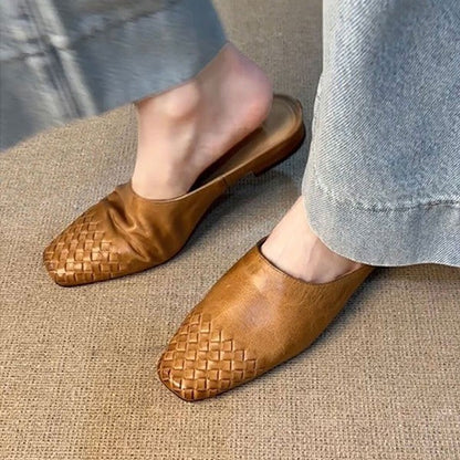 Orthopedic Balance | Woven Toe Slip-On Mule Loafers