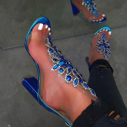 Kayla |  Women’s Crystal-Embellished Orthopedic Block Heel Sandals