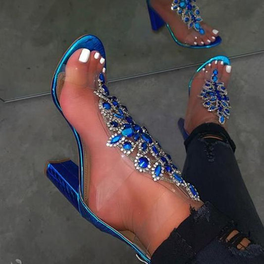Kayla |  Women’s Crystal-Embellished Orthopedic Block Heel Sandals