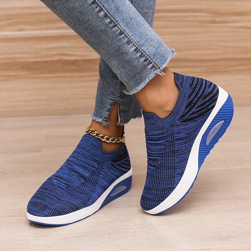 Orthopedic Balance Lightweight And Breathable Striped Mesh Shoes