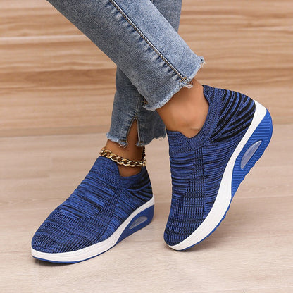 Orthopedic Balance Lightweight And Breathable Striped Mesh Shoes