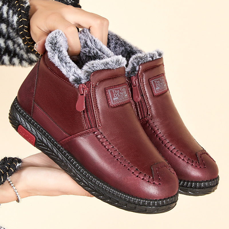 Amanda | Plush-Lined Winter Slip-Ons Boots